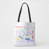 Mahjong Words Tote Bag (Voorkant)