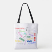 Mahjong Words Tote Bag (Achterkant)