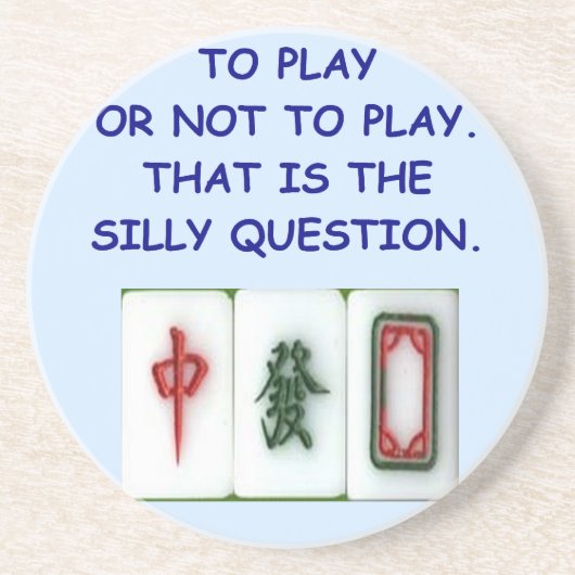 mahjong zandsteen onderzetter (Voorkant)