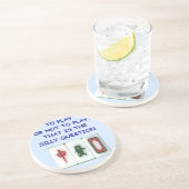 mahjong zandsteen onderzetter (Zijkant)