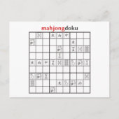 mahjongdoku briefkaart (Voorkant)