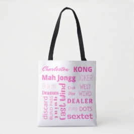 MahJongg Canvas tas in roze