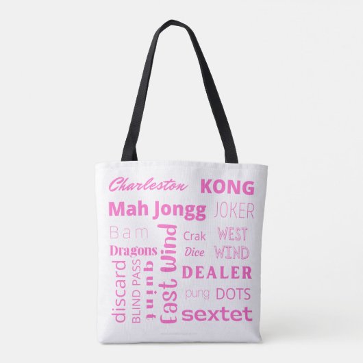 MahJongg Canvas tas in roze (Achterkant)