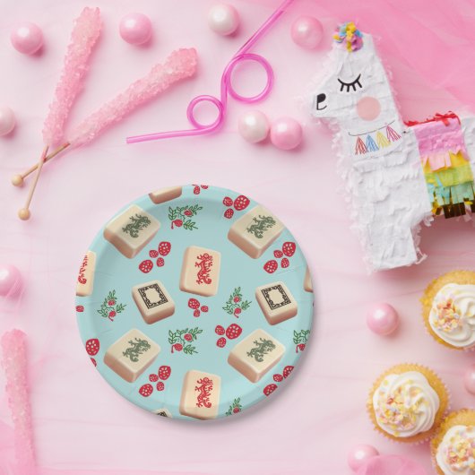 Mahjongg Dragons Plate Papieren Bordje (Feest)