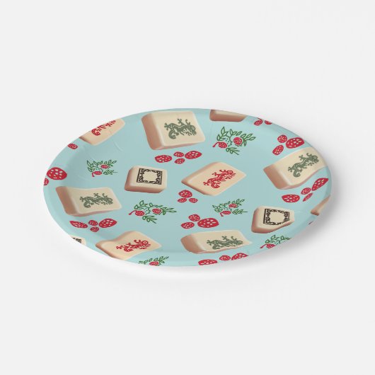 Mahjongg Dragons Plate Papieren Bordje (Gekanteld)