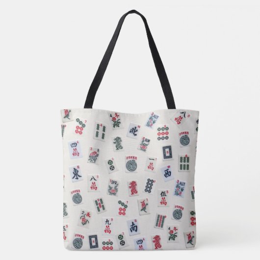 MahJongg game tegels design Tote Bag (Achterkant)
