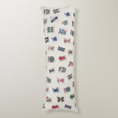 MahJongg-symbolen voor tegels ontwerpen op badge Lichaamskussen (Voorkant Verticaal)