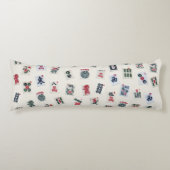 MahJongg-symbolen voor tegels ontwerpen op badge Lichaamskussen (Voorkant)