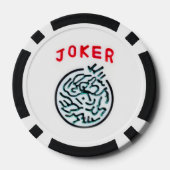 MahJongg tegels ontwerp op donkerblauw Poker Chips (Achterkant)