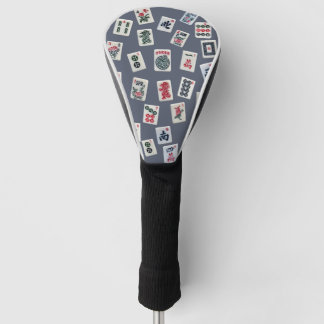 MahJongg-tegels ontwerpen donkerblauw Golfheadcover