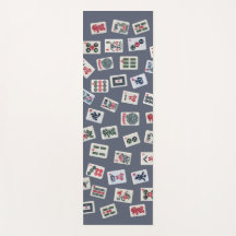 MahJongg-tegels ontwerpen donkerblauw