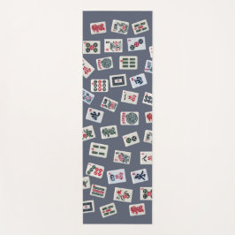 MahJongg-tegels ontwerpen donkerblauw Yogamat