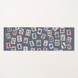 MahJongg-tegels ontwerpen donkerblauw Yogamat