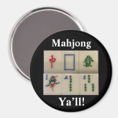 Mahjongmagneet grappig met bamboe tegels magneet (Voorkant / Achterkant)