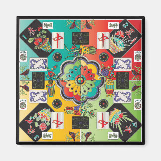 Mahjongstenen magneet
