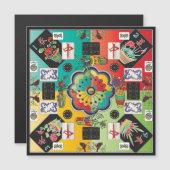 Mahjongstenen plat magneet (Voorkant / Achterkant)
