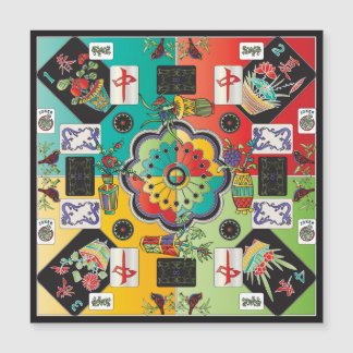 Mahjongstenen plat magneet