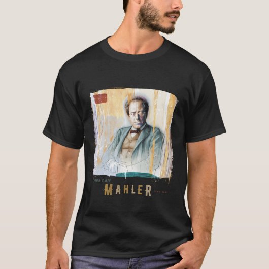Mahler - Grote componisten Klassiek portret T-shirt (Voorkant)