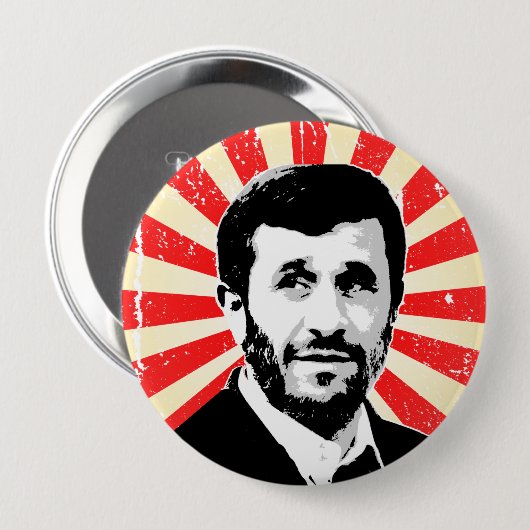 Mahmoud Ahmadinejad Ronde Button 4,0 Cm (Voorkant /achterkant)