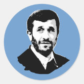 Mahmoud Ahmadinejad Ronde Sticker (Voorkant)