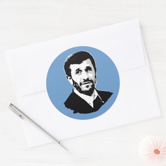Mahmoud Ahmadinejad Ronde Sticker (Envelop)