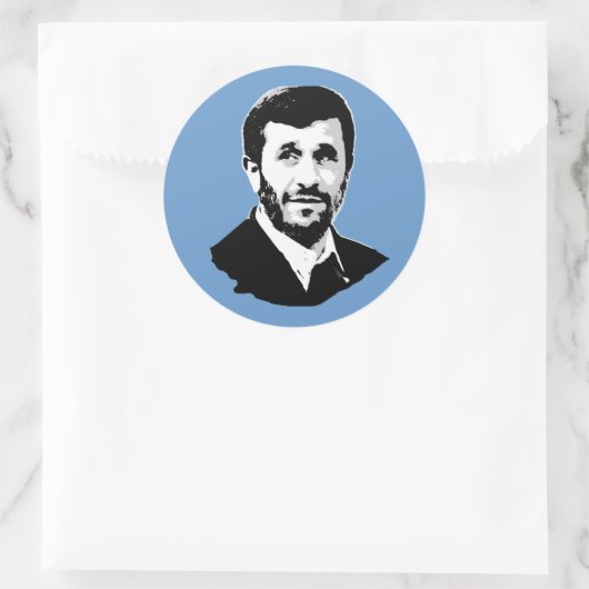 Mahmoud Ahmadinejad Ronde Sticker (Tas)