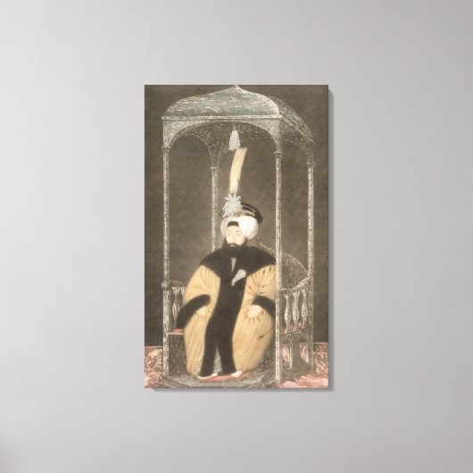 Mahmud II (1785-1839) Sultan 1808-39, uit 'A Seri' Canvas Afdruk (Voorkant)