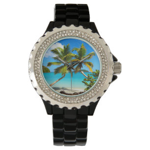 Maho Bay Beach Palm Trees - St John Watches Horloge