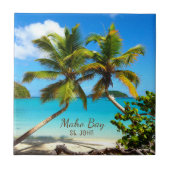 Maho Bay Beach St. John Ceramic Tile Art Tegeltje (Voorkant)