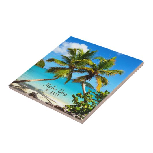 Maho Bay Beach St. John Ceramic Tile Art Tegeltje (Zijkant)