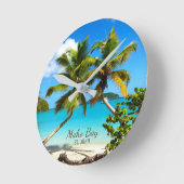 Maho Bay Beach St. John Wall Clock Ronde Klok (Hoek)