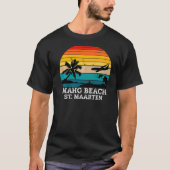 Maho Beach Caribisch eiland St Maarten T-shirt (Voorkant)