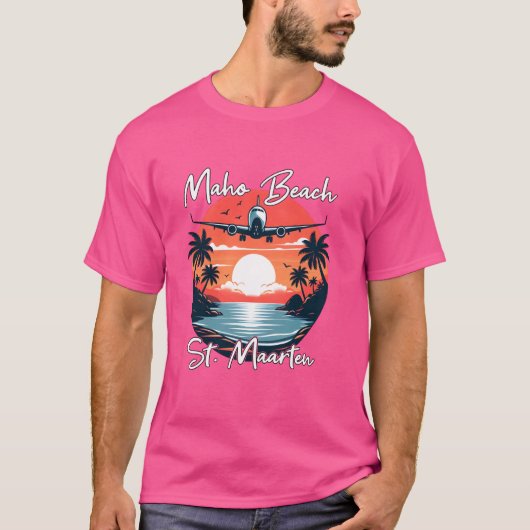 Maho Beach Sint Maarten T-shirt (Voorkant)