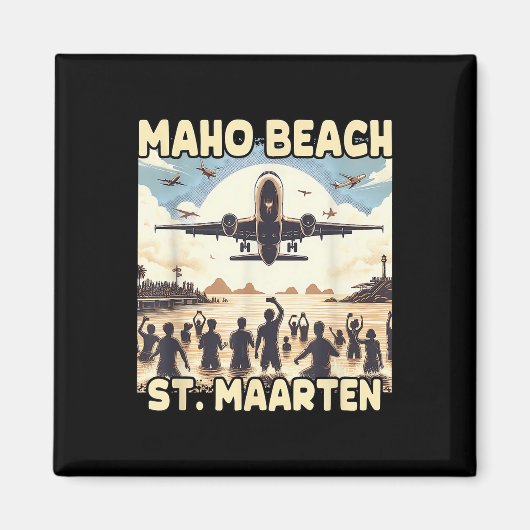 Maho Beach St. Maarten Magneet (Voorkant)