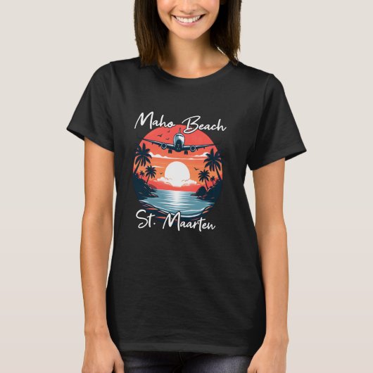 Maho Beach St. Maarten T-shirt (Voorkant)