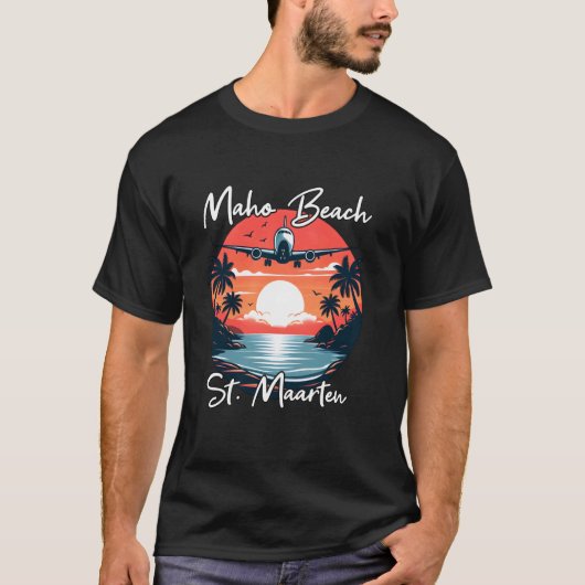 Maho Beach St. Maarten T-shirt (Voorkant)