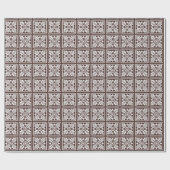 Mahogany Acorn en Leaf Tile Design Cadeaupapier (Vlak)