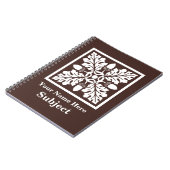 Mahogany Acorn en Leaf Tile Design Notitieboek (Linkerzijde)