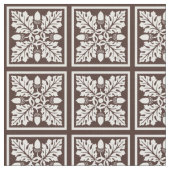 Mahogany Acorn en Leaf Tile Design Stof (Close Up)