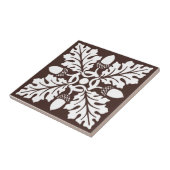 Mahogany Acorn en Leaf Tile Design Tegeltje (Zijkant)