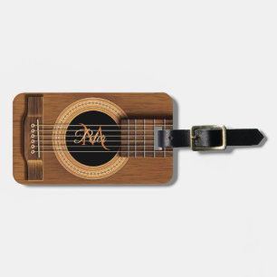 Mahogany Acoustic Guitar Personalized Bagagelabel