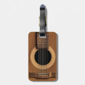 Mahogany Acoustic Guitar Personalized Bagagelabel (Achterkant verticaal)