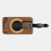 Mahogany Acoustic Guitar Personalized Bagagelabel (Achterkant horizontaal)