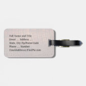 Mahogany Alligator Klassiek Reptielenleer (Faux) Bagagelabel (Achterkant horizontaal)