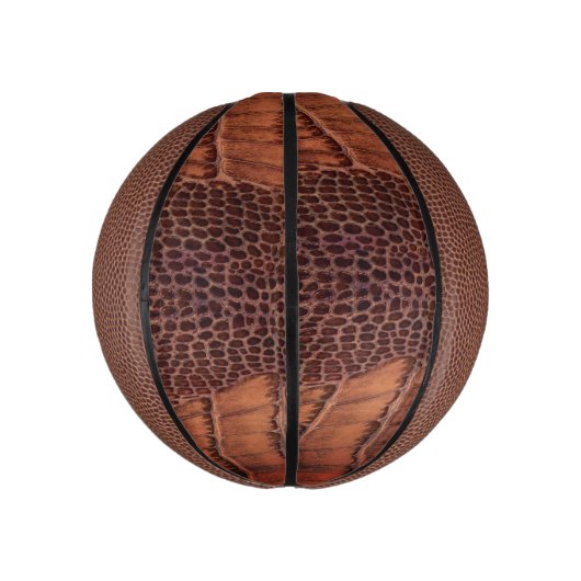 Mahogany Alligator Klassiek Reptielenleer (Faux) Basketbal (Verticaal)