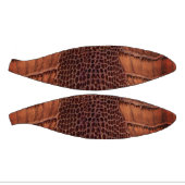 Mahogany Alligator Klassiek Reptielenleer (Faux) Basketbal (Panelen)