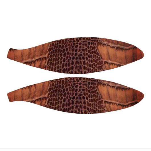 Mahogany Alligator Klassiek Reptielenleer (Faux) Basketbal (Panelen)