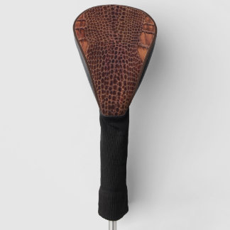 Mahogany Alligator Klassiek Reptielenleer (Faux) Golfheadcover