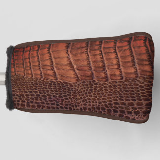 Mahogany Alligator Klassiek Reptielenleer (Faux) Golfheadcover