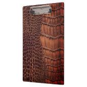 Mahogany Alligator Klassiek Reptielenleer (Faux) Klembord (Links)